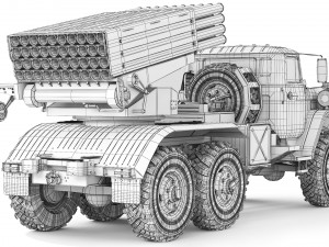 BM-21 Grad Ural 4320 2010 3D Model