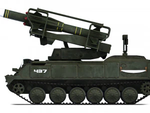 2K12 Kub SA-6 Gainful 1967 3D Model