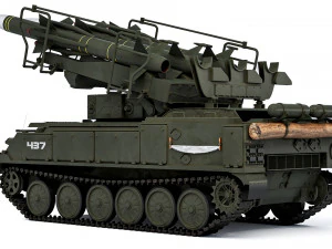 2K12 Kub SA-6 Gainful 1967 3D Model