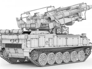 2K12 Kub SA-6 Gainful 1967 3D Model