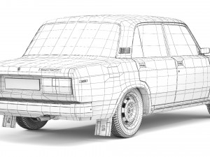 VAZ Lada 2107 1982 3D Model