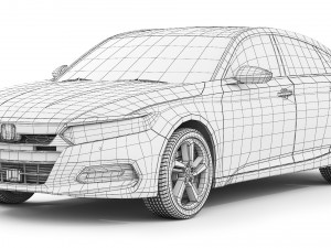 Honda Accord Sport 20T 2018 3D Model