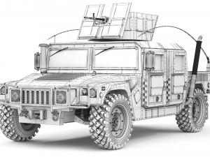 HMMWV M1165A1 2015 3D Model
