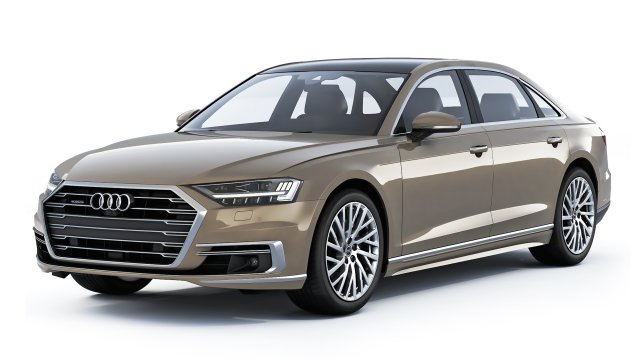 Audi A8 2018 3D Model .c4d .max .obj .3ds .fbx .stl .blend 