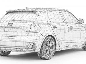 Audi A1 S-Line 2019 3D Model