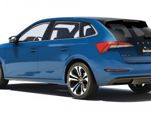 Skoda Scala 2019 3D 모델