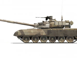 Tank T-80UD 2012 3D Model