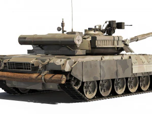 Tank T-80UD 2012 3D Model