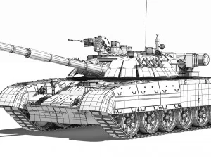 Tank T-80UD 2012 3D Model