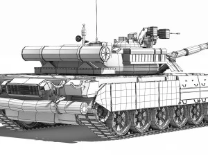 Tank T-80UD 2012 3D Model