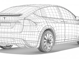 Tesla Model X 2021 3D Model