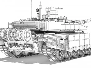 Tank T-90SM 2020 3D Model