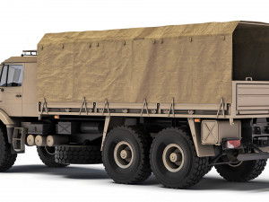 Mercedes-Benz Zetros 3042 tarpaulin body 2019 3D 模型