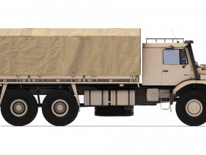 Mercedes-Benz Zetros 3042 tarpaulin body 2019 3D 模型