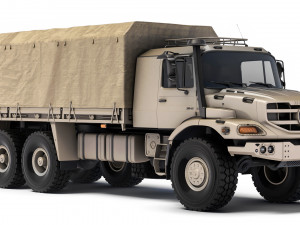 Mercedes-Benz Zetros 3042 tarpaulin body 2019 3D 模型