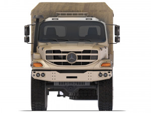 Mercedes-Benz Zetros 3042 tarpaulin body 2019 3D 模型