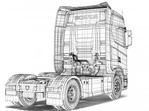 Scania S730 42 2017 3D Model