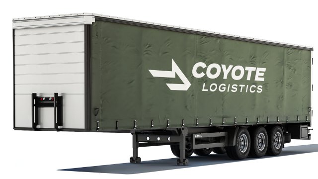 Kogel S24-1 Semi-trailer curtain 2021 3D Model .c4d .max .obj .3ds .fbx .stl .blend 