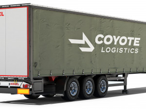 Kogel S24-1 Semi-trailer curtain 2021 3D Model