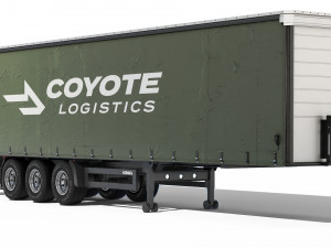 Kogel S24-1 Semi-trailer curtain 2021 3D Model