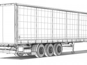 Kogel S24-1 Semi-trailer curtain 2021 3D Model