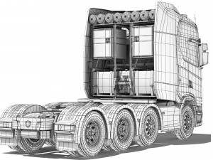 Scania R730 8X4 2020 3D Model