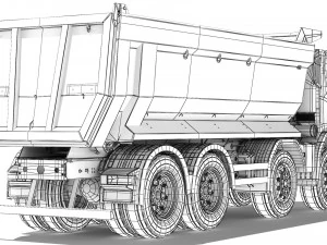 Самоскид Scania G500 XT 8x4 2022р 3D Модель