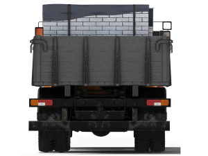 KrAZ 65053 flatbed 2008 3D Model