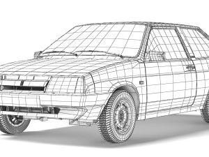 VAZ Lada 2108 Sputnik 1984 3D Model