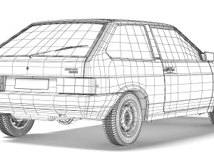 VAZ Lada 2108 Sputnik 1984 3D Model