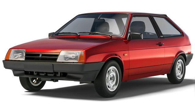 VAZ Lada 2108 Sputnik 1991 3D Модель .c4d .max .obj .3ds .fbx .stl .blend 