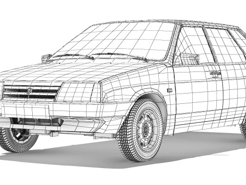 VAZ Lada 2109 Sputnik 1987 3D Model