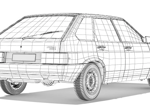 VAZ Lada 2109 Sputnik 1987 3D Model