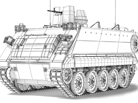 M113A3 1987 3D Model