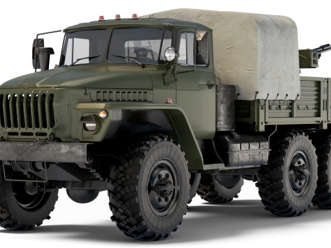 Ural 4320 ZU-23-2 1998 3D Model