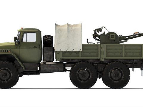 Ural 4320 ZU-23-2 1998 3D Model