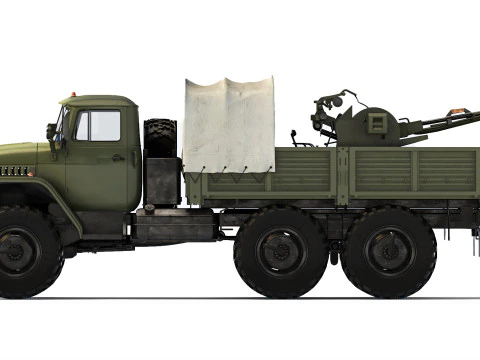 Ural 4320 ZU-23-2 1998 3D Model in Combat 507531 | 3DExport