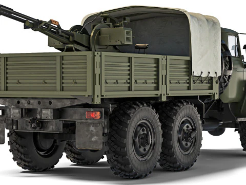 Ural 4320 ZU-23-2 1998 3D Model in Combat 507531 | 3DExport