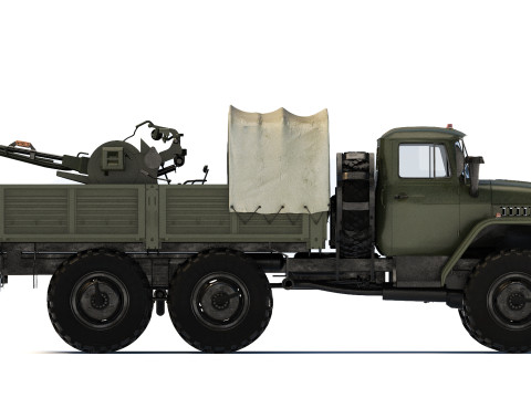Ural 4320 ZU-23-2 1998 3D Model