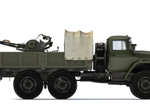 Ural 4320 ZU-23-2 1998 3D Model
