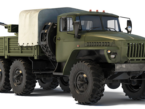 Ural 4320 ZU-23-2 1998 3D Model