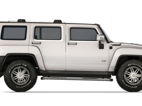 Hummer H3 SUV, Silver - Showcasts 68240D - 1/24 Scale