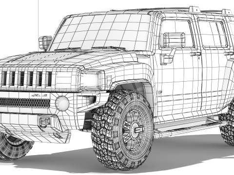 Hummer H3 2006 3D-Modell