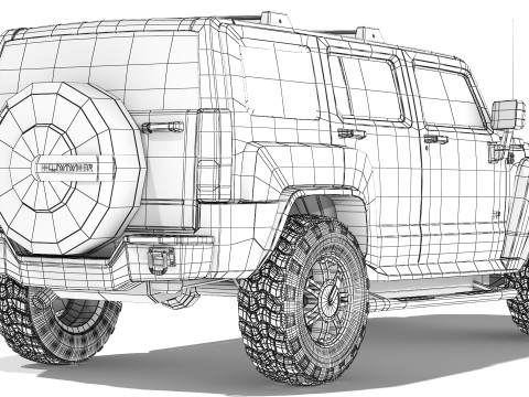 Hummer H3 2006 3D-Modell