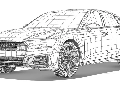 Audi A6 S-Line 2019 3D Model
