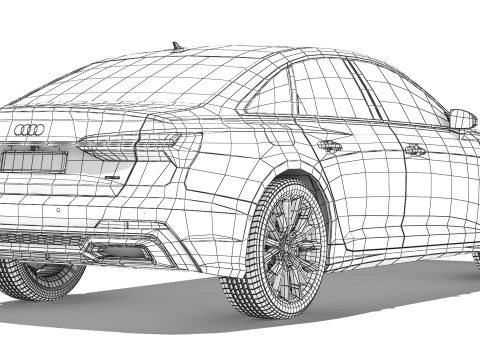 Audi A6 S-Line 2019 3D Model