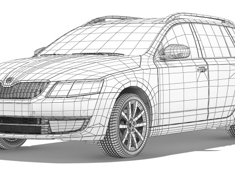 Skoda Octavia A7 Combi 2013 Model 3D