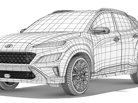 Hyundai Kona 2021 3D Model