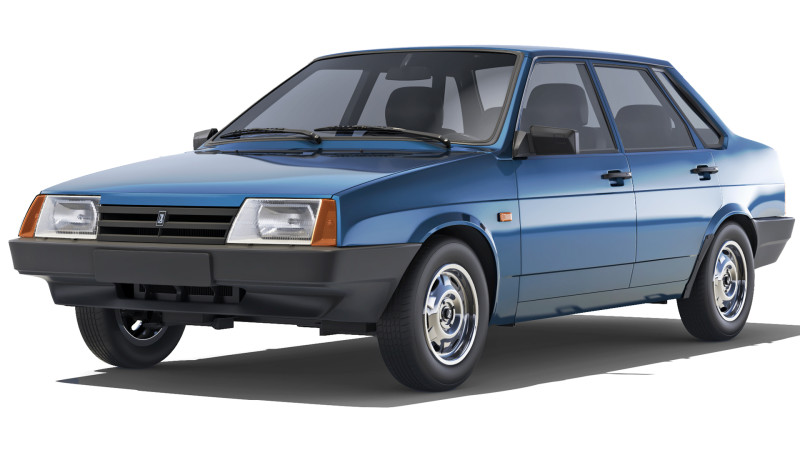 VAZ Lada 21099 Samara 1991 3D Model .c4d .max .obj .3ds .fbx .stl .blend 