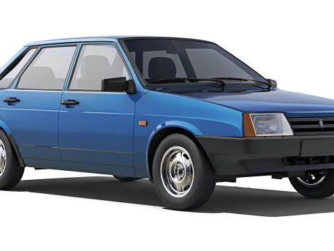 VAZ Lada 21099 Samara 1991 3D Model